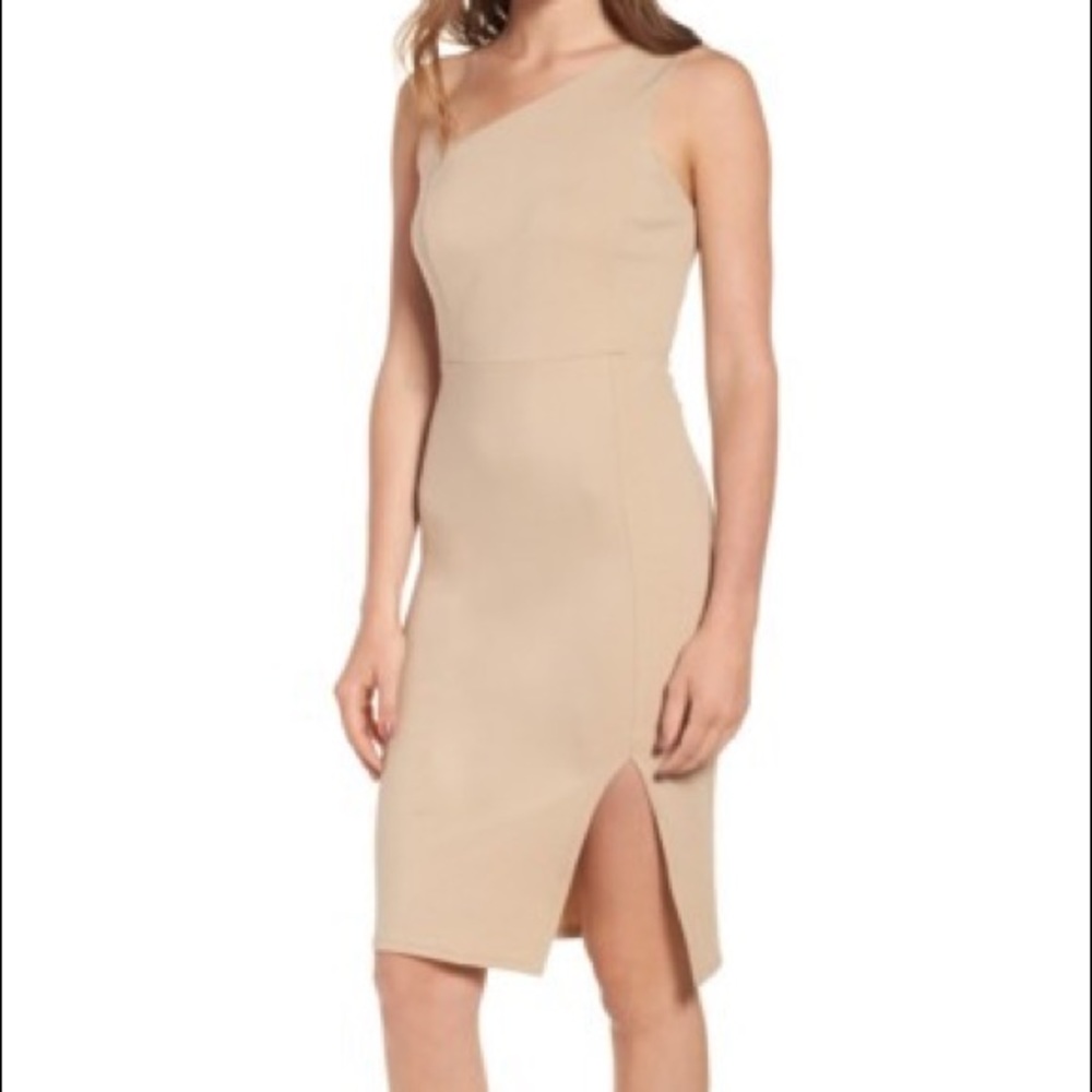 Soprano | One Shoulder Bodycon Dress | Nude | S